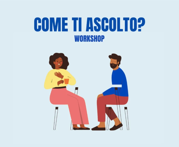 Workshop Come Ti Ascolto? - Two people sitting and talking